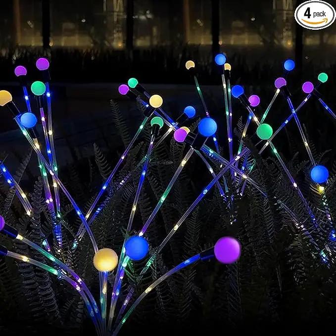 Zavothy Solar Garden Lights, Christmas Decorations Solar Fairy Lights Outdoor Waterproof, 4 Pack 32LEDs Sway by Wind, Dancing Fireflies Lights for Garden Decor Yard Patio Pathway Decoration by GreenHaven Gardens