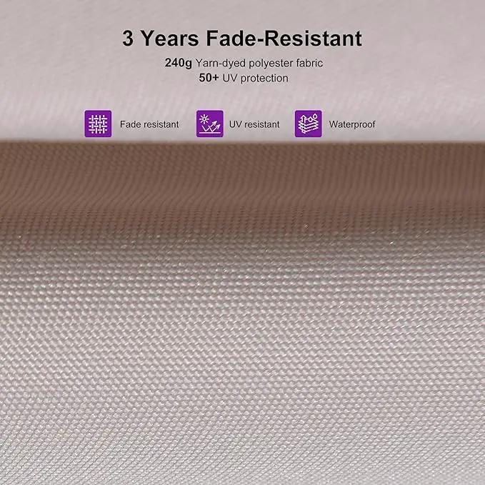PURPLE LEAF 10 Feet Patio Cantilever Umbrella Square Outdoor Umbrella with 360° Rotation and Aluminum Offset Hanging for Garden Backyard Pool, Beige by GreenHaven Gardens