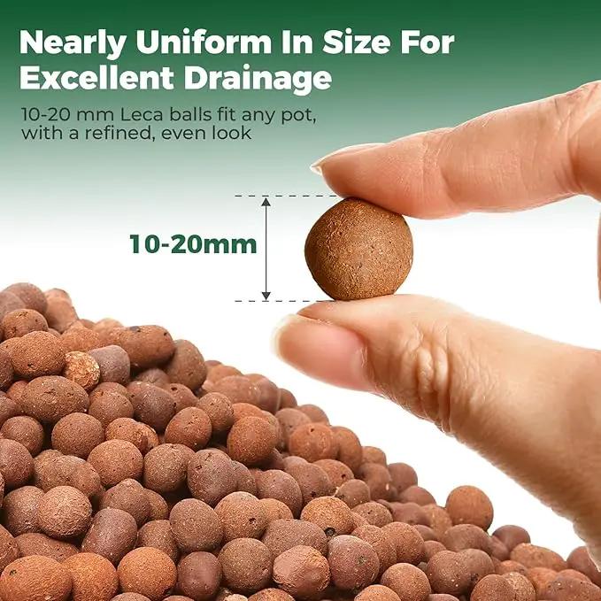 T4U Leca Clay Pebbles for Plants, 2 LBS 10-20 mm Clay Balls for Indoor Plants, Natural Clay Pebbles for Orchid Potting Mix, Hydroponic, Leca Pots, Plant Drainage, Garden Soil by GreenHaven Gardens