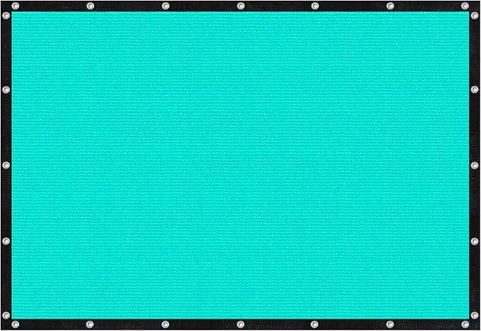 VICLLAX Shade Fabric Sun Shade Cloth with Every 2 FT Grommets for Patio Garden Pergola Cover Canopy 12x19 FT, Turquoise by GreenHaven Gardens