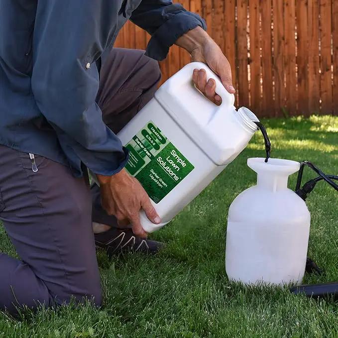 Simple Lawn Solutions - Liquid Iron Darker Green - Chelated Micronutrients - Concentrated Booster for Lawn, Indoor Plants and Outdoor Garden (2.5 Gallon) by GreenHaven Gardens