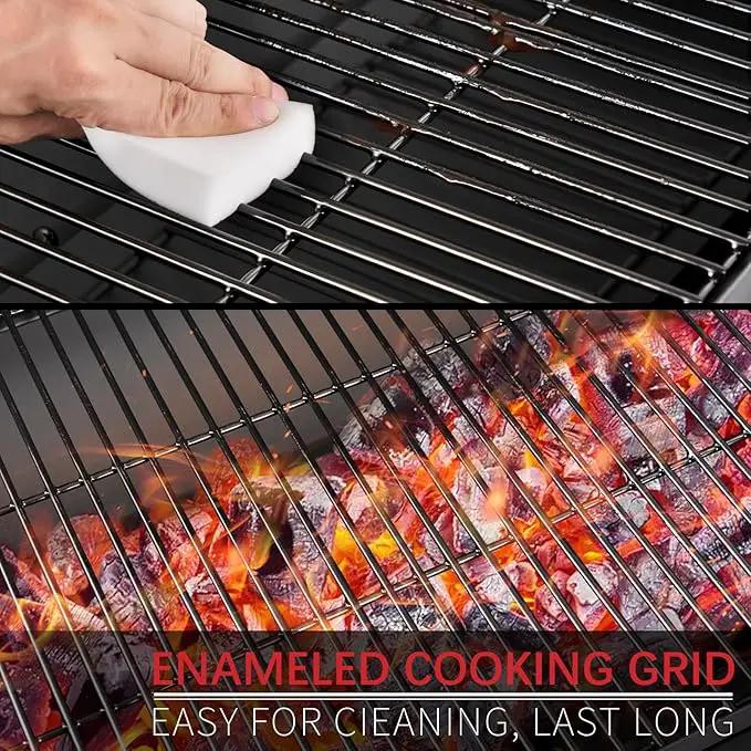 Barrel Charcoal Grill, Large Charcoal Grills with Side Shelf, Outdoor BBQ Grill,Perfect for Backyard Camping, Patio Parties, and Picnics by GreenHaven Gardens