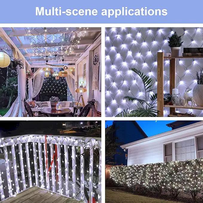 Christmas Net Lights for Bushes - 360 LED Net Lights Outdoor Plug in with Remote, 12x5 ft Extendable 8 Modes Christmas Net Lights Waterproof for Outside Gazebo Lawn Wedding Patio Garden Tree (White) by GreenHaven Gardens