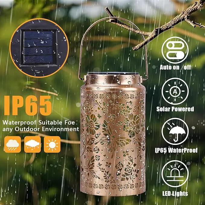 4 Pack Butterfly Solar Lanterns Outdoor Waterproof, Metal Hanging Lights Decorations for Garden Yard Lawn Patio, Butterfly Gifts for Women Mom Grandma Gardener Mother in Law Christmas by GreenHaven Gardens