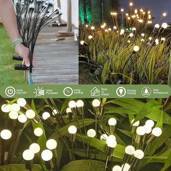 ANTQUE 8 Pack Solar Garden Lights, New Upgraded Swaying Starburst Solar Garden Lights, Vibrant Garden Lights Waterproof Solar Outdoor Lights, Yard Patio Pathway Decoration by GreenHaven Gardens