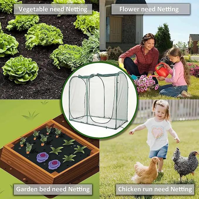 Poray Large Tunnel 8.2'x4' Plant Netting Cover, 6FT Tall Crop Cage Tomato Netting,Pest Guard Cover for Vegetables &Fruits,Durable Gardening Net for Plant and Animal by GreenHaven Gardens