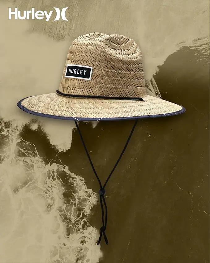 Hurley Men's Straw Hat - Bayside Lifeguard Straw Sun Hat by GreenHaven Gardens