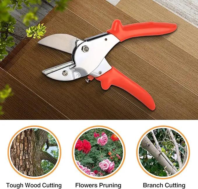 8" Professional Heavy Duty Anvil Pruning Shears with SK-5 Blades, Garden Shears for Dry Stems and Small Branches, Gardening Scissors, Clippers for Wood, Plastic, Rubber, Leather | LFXP1108 by GreenHaven Gardens