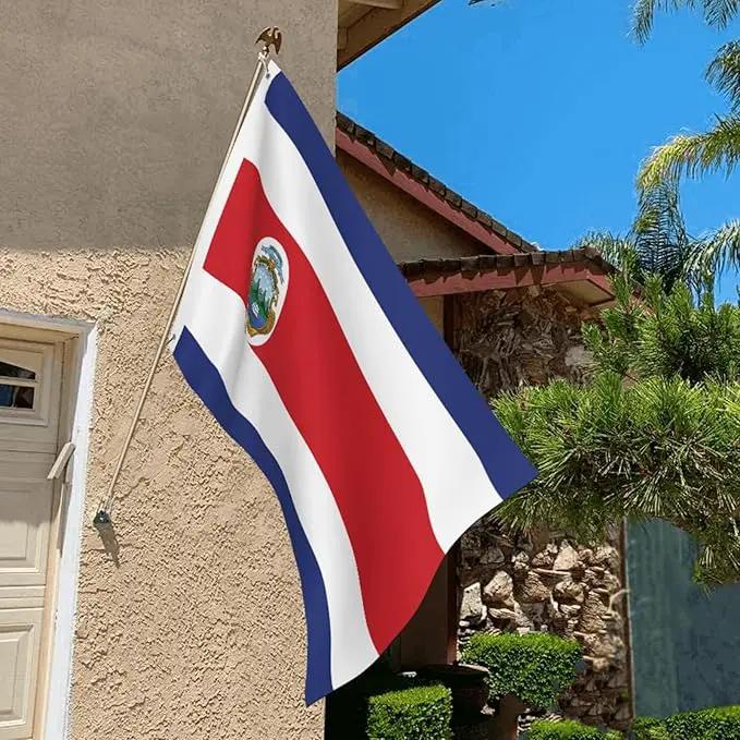 Costarica Flag Garden Yard House 2x3 ft Flags Double Sided Print Banner Indoor Outdoor Party Home Decorations for Boat Dorm House Balcony by GreenHaven Gardens