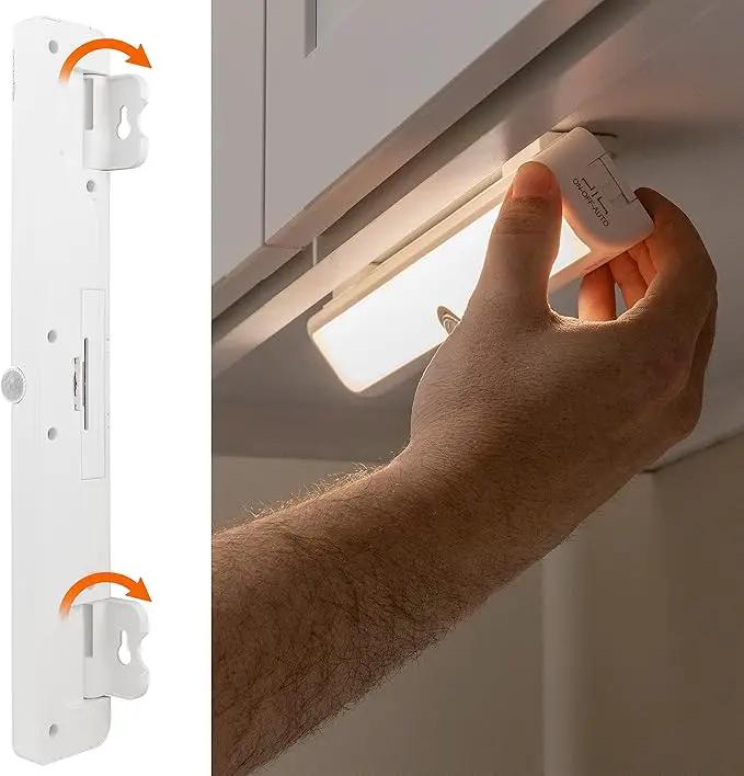 Amazon Basics LED USB/Battery Operated Light Bar, Swivel Motion Sensor, Stick on Lights, 250 Lumens, 12 Inches, Under Cabinet Lighting, Closet, Kitchen, 2 Pack, White by GreenHaven Gardens