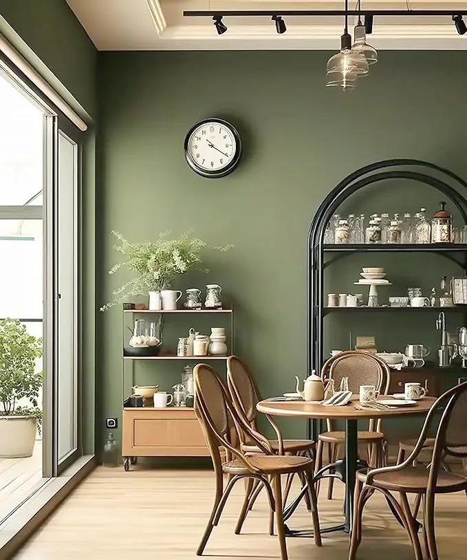 Dimoon 78.7''x17.7'' Green Peel and Stick Wallpaper Contact Paper Modern Self Adhesive Wall Paper Removable Renter Friendly Textured Solid Color Shelf Cabinet Vinyl Roll (78.7''x17.7'',Olive Green) by GreenHaven Gardens