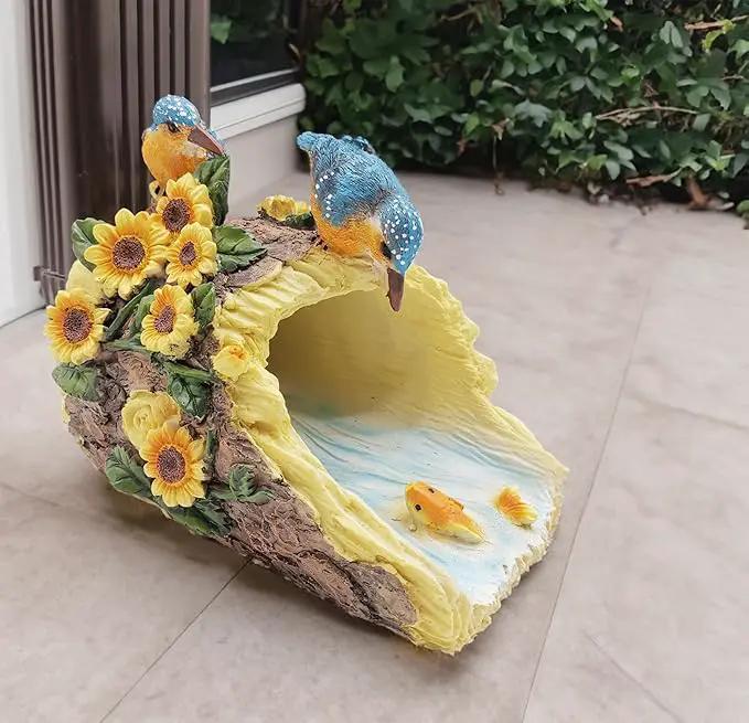 Bird Statues Outdoor Decoration, Resin Statue Garden Decor, Animal Downspout Diverter, Decorative Gutter Extension, 3"4" Downspout Extender Diverter Splash Block by GreenHaven Gardens