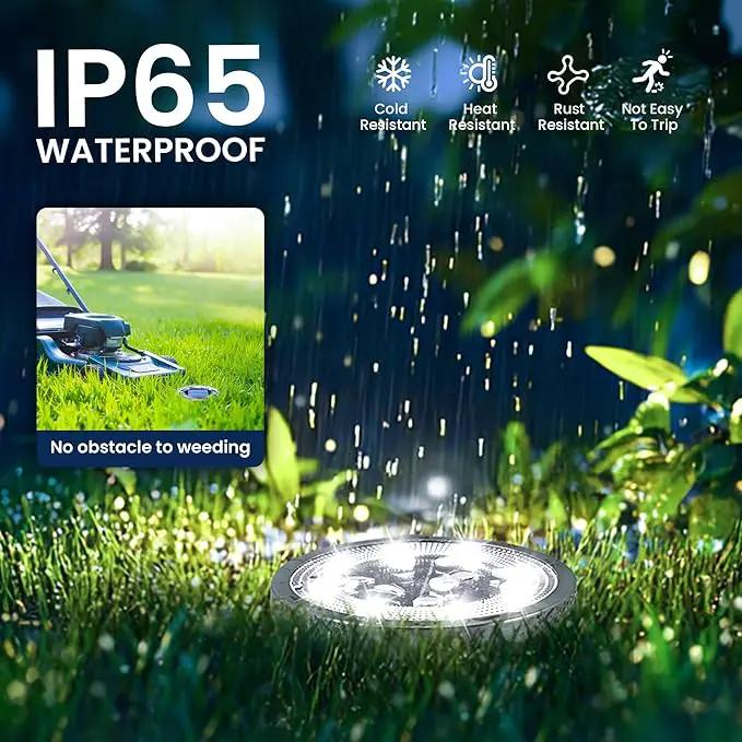 SOLPEX 16 Pack Solar Ground Lights Outdoor Waterproof, Solar Powered Pathway Lights, Landscape Lighting for Garden Walkway Driveway Backyard Decor (Cool White) by GreenHaven Gardens