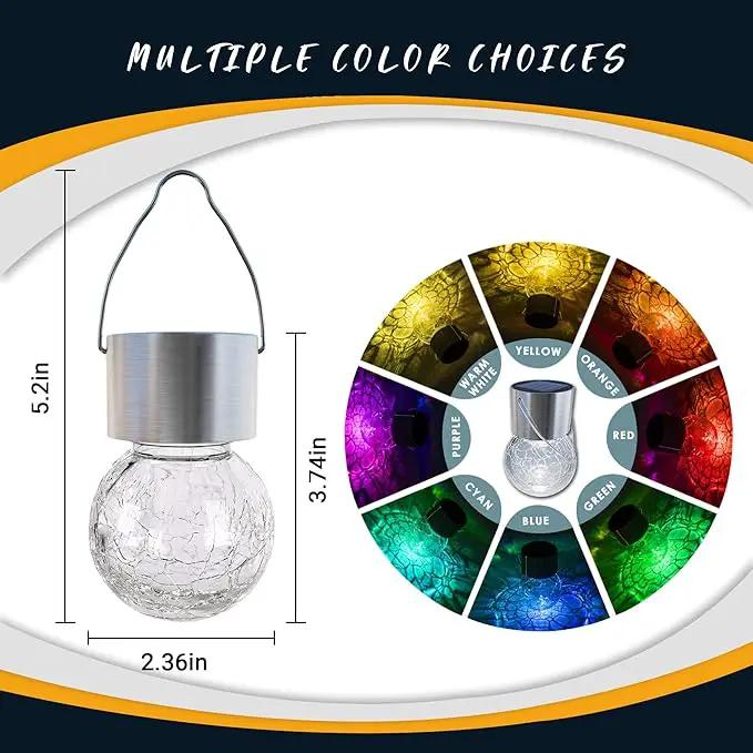 GIGALUMI 16 Pack Solar Outdoor Lights, Solar Hanging Lights for Christmas Decoration-Cracked Glass Solar Lights Outdoor Waterproof for Garden, Yard, Fence, Tree(Warm White) by GreenHaven Gardens