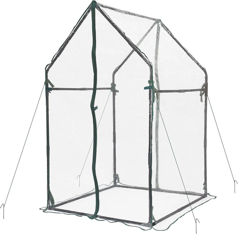 Gardzen Mini Greenhouse Heavy Duty Portable Green House, Clear Tent Small Greenhouse for Indoor Outdoor Plants 36.2”(L) x36.2”(W) x59.5”(H) by GreenHaven Gardens