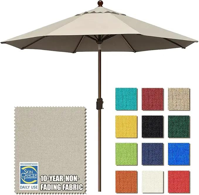 EliteShade USA 10-Year-Non-Fading 10Ft Market Umbrella Patio Umbrella Outdoor Table Umbrella with Ventilation, Antique Beige by GreenHaven Gardens