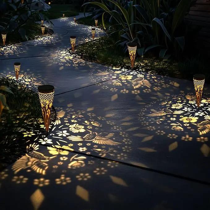 KAIXOXIN Solar Garden Lights, Metal Hummingbird Pathway Lights, Outdoor Landscape Lighting for Patio, Backyard, Walkway (Hummingbird, 4) by GreenHaven Gardens