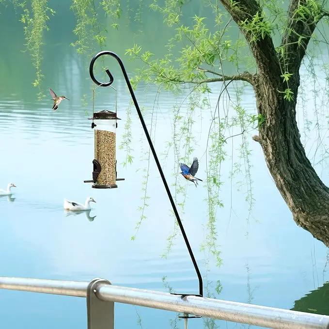 MIXXIDEA 2 Packs Heavy Duty Deck Rail Pole Deck Hook, Extensible and Adjustable Deck Hook for Hanging Bird Feeder, Plants, Suet Baskets,Wind Chimes,Lanterns by GreenHaven Gardens