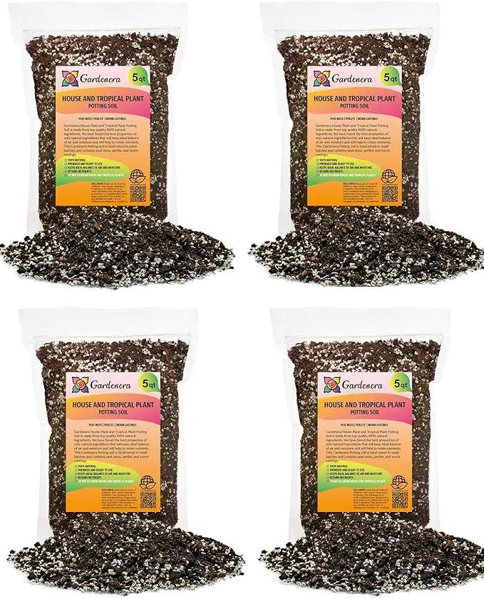 House Plant and Tropical Plant Potting Soil - Re-Potting Soil for All Types of Indoor House Plants - 20 Quart by GreenHaven Gardens