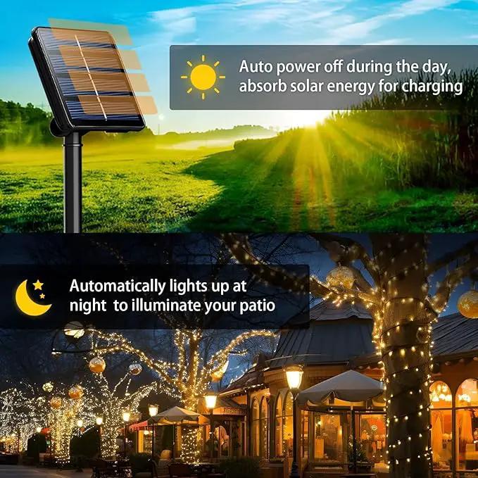 6 Pack Solar String Lights Outdoor, 600 LED Extra-Long 236Ft Solar Lights Outdoor with 8 Lighting Modes, IP65 Waterproof for Garden, Patio, Xmas, Balcony, Tree, Wedding, Party Decor (Warm) by GreenHaven Gardens