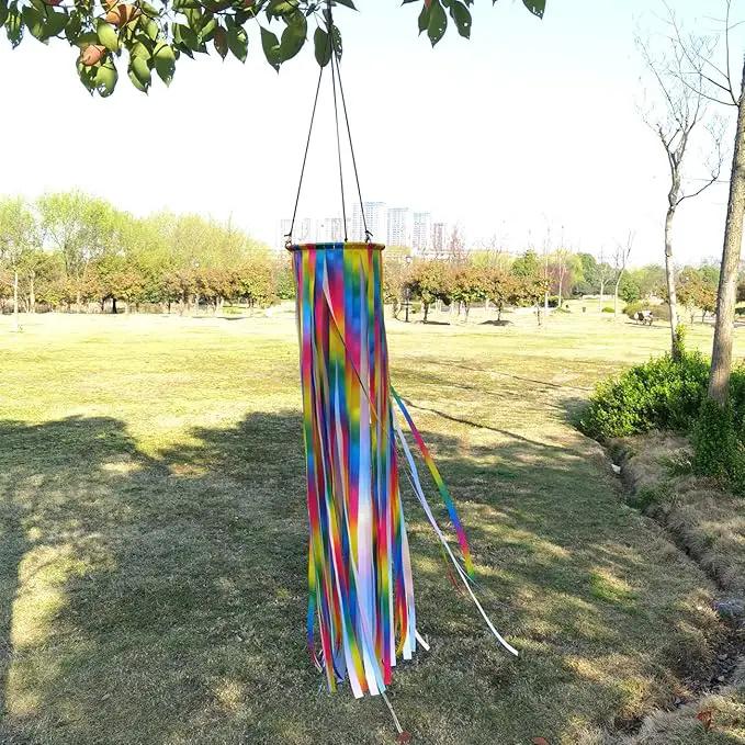 Ribbon Windsock Streamer, Outdoor Decorations for Your Patio, Garden, Yard, Dock and Camper, 49-Inch, WS49-YH by GreenHaven Gardens