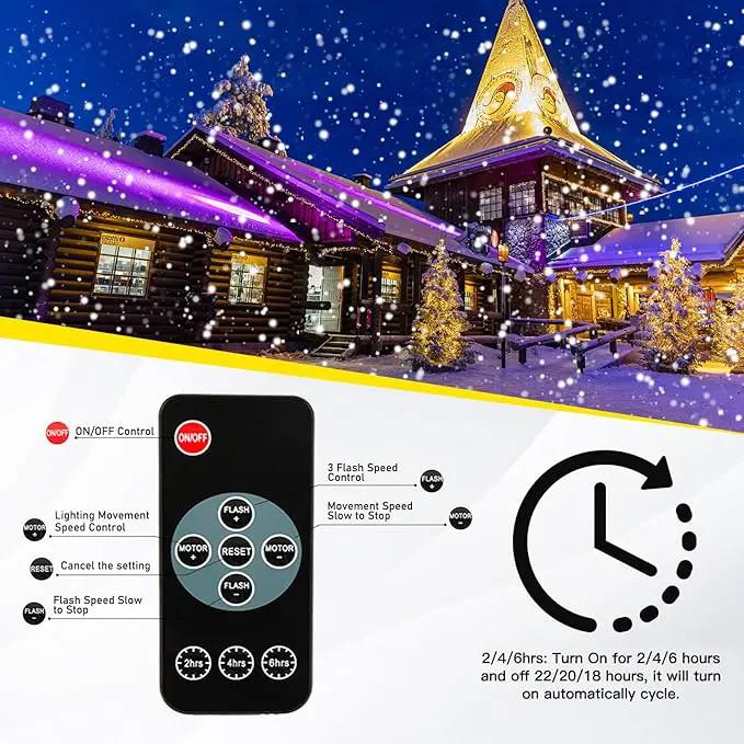 Christmas Snowfall Projector Lights, Indoor Outdoor Holiday Lights with Remote Control, White Snow for Halloween Xmas Party Wedding Garden Landscape Decoration(Snow Spots) by GreenHaven Gardens