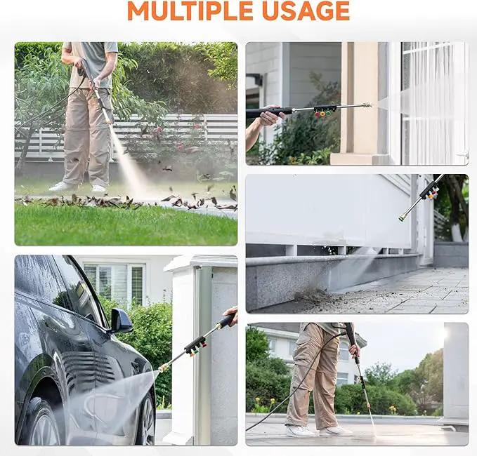 Giraffe Tools Electric Pressure Washer, 2400 PSI 2.3 GPM with 4 Quick-Connect Nozzles, 20FT Hose & Foam Cannon, Powerful Washer for Cars/Road/Driveways/Fences by GreenHaven Gardens