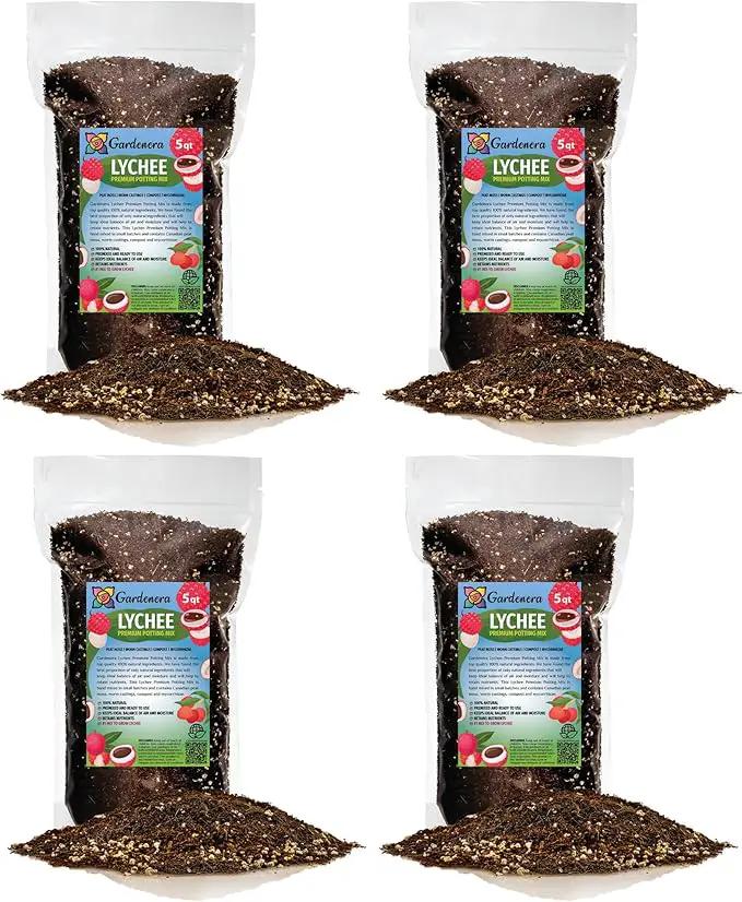 Premium Lychee Potting Soil Mix - Perfect Balance of Nutrients, Drainage, and Aeration for Thriving Lychee Trees - 20 Quart by GreenHaven Gardens