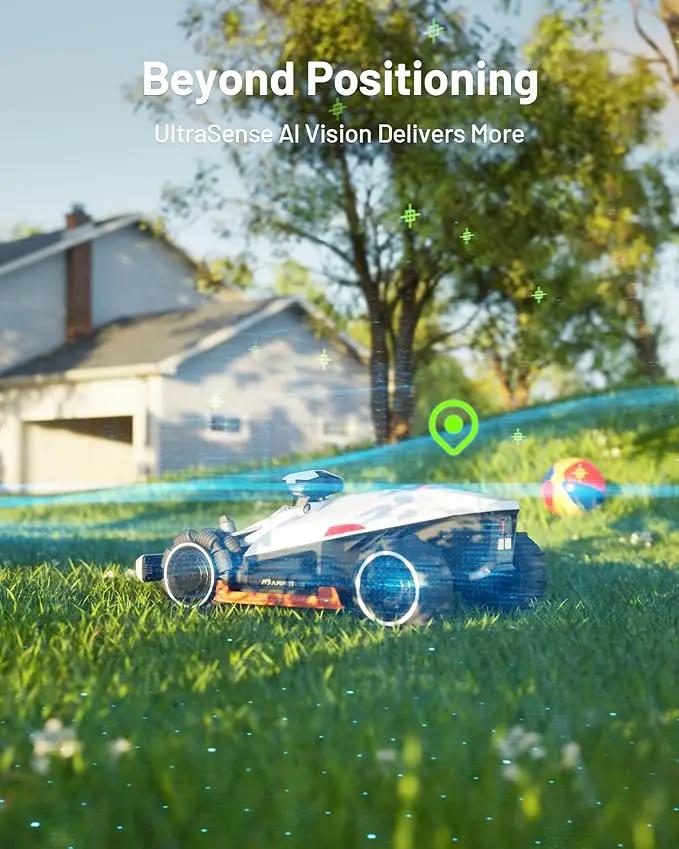 LUBA 2 AWD 3000HX Robot Lawn Mower with 4G, All-Wheel-Drive for 80% Slope, Perimeter Wire Free for 0.75 Acre, UltraSense AI Vision & RTK Auto-Mapping, 2.2"-4.0" Adjustable Cutting Height by GreenHaven Gardens