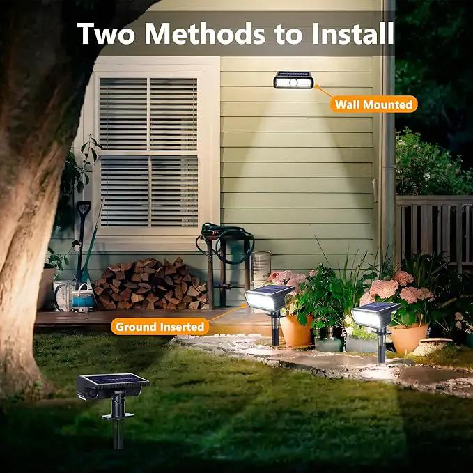 Toodour Solar Spot Lights Outdoor, 6 Pack Christmas Lights With 2 Modes, Waterproof Solar Powered Flood Landscape Lighting for Yard Garden Pathway Walkway Xmas Decor - Cool White by GreenHaven Gardens