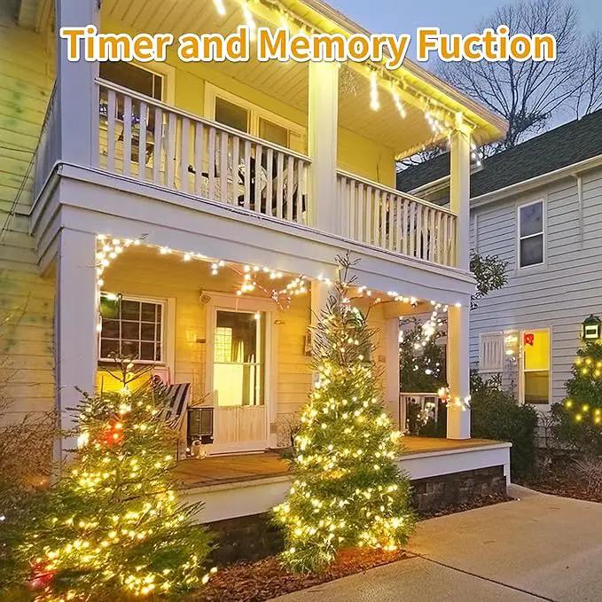 Christmas Light 1000 LEDs 336ft Green Cable Wire Fairy String Tree Twinkle Lights Plug in 12 Modes for, Outdoor, Garden, Wedding, Christmas Party, Home Decoration (Warm White) by GreenHaven Gardens