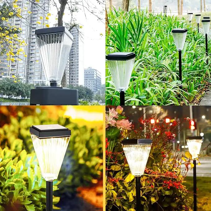 2 Pack Solar Post Lights Outdoor Waterproof IP65 Solar Fence Post Pillar Lights Landscape Stake Decorative Fence Yard Patio Walkway Pathway Light Up to 12 Hrs by GreenHaven Gardens