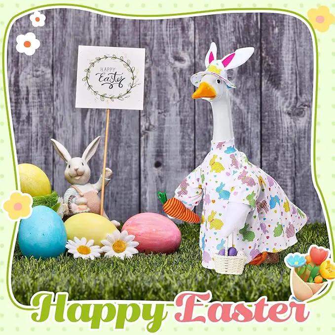 Easter Goose Outfit Goose Clothes for 23" High Cement or Plastic Goose Lawn Goose Clothing, Porch Goose Clothes, Lawn Goose Outfit, Garden Goose Costume by GreenHaven Gardens