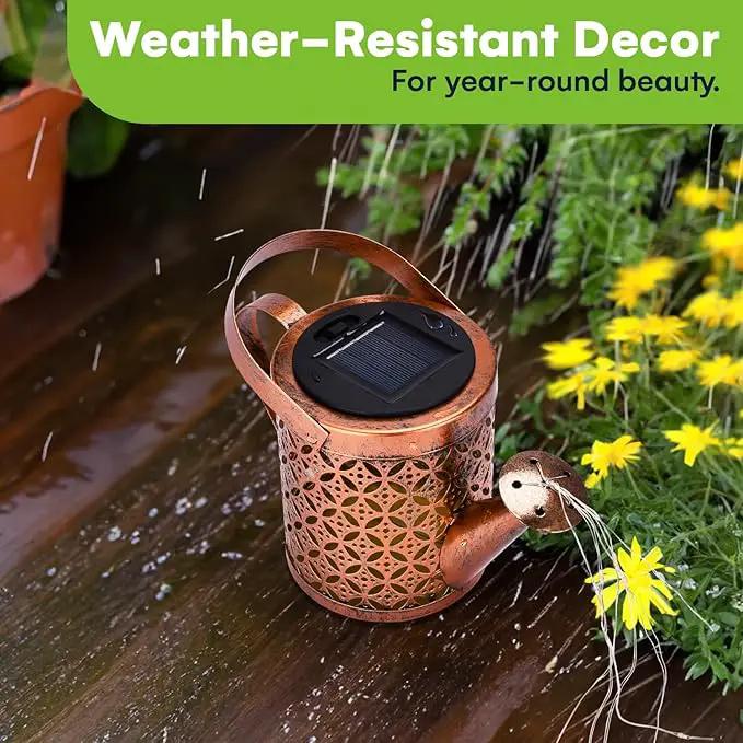 SteadyDoggie Solar Outdoor Garden Lights - Waterproof Metal Shower Lights with Flameless LED Lanterns - Decorative Solar Yard Decorations for Pathways, Patio, and Garden, 6.4x8.6 Inch by GreenHaven Gardens