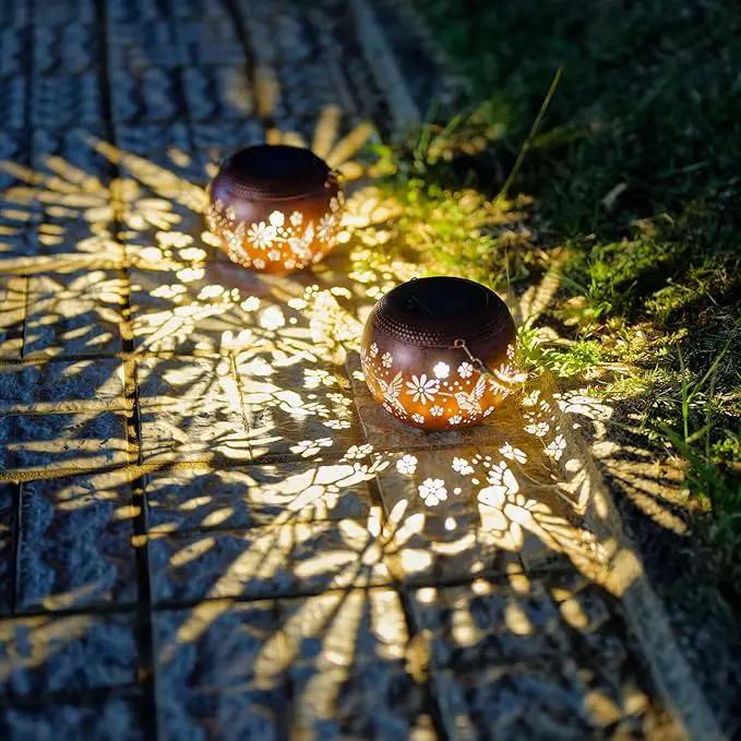 Starsoul 2 Pack Solar Lanterns Waterproof Outdoor, Hummingbird Hollow Out Decoractive Hanging Solar Lantern Lights for Outside Garden Yard Porch Tabletop Patio Decor, Gardening Gifts for Women Mom by GreenHaven Gardens