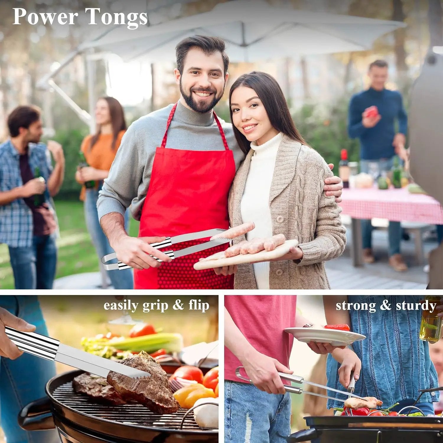 ROMANTICIST 25pcs Extra Thick BBQ Grill Accessories, Fathers Day Grilling Gifts Set for Men Dad, Heavy Duty Grill Tools Utensils Kit with Spatula, Tongs in Aluminum Case for Birthday Silver by GreenHaven Gardens
