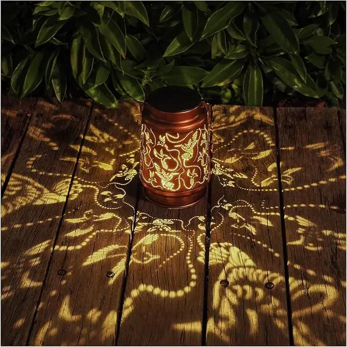 2 Pack Solar Hummingbird Lanterns Outdoor Hanging Decor Lantern,Waterproof Hollow Out Metal Decorative Garden Light,Graceful Decoration for Patio,Yard,Landscape,Walkway,Festival by GreenHaven Gardens