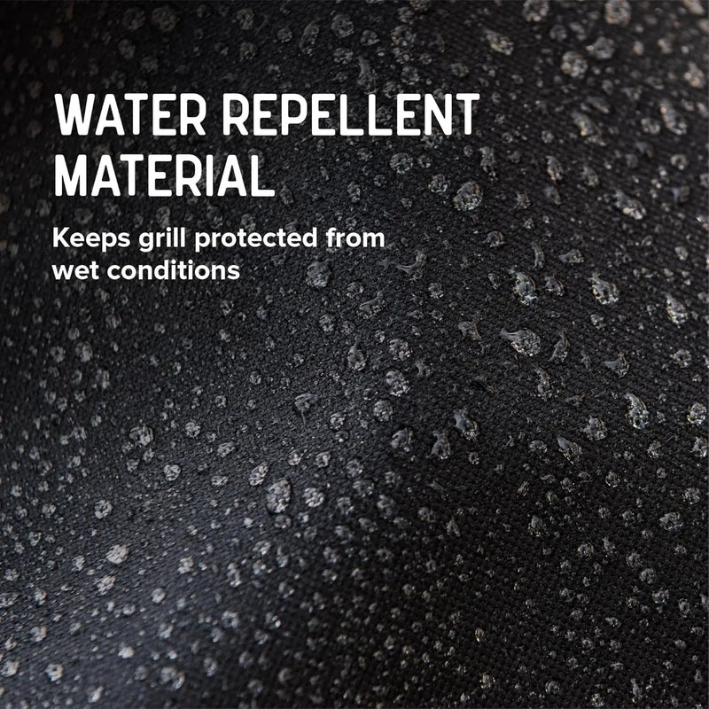 66" Gas Grill Cover for 5&6-Burner Grill, Water-Resistant Heavy Duty Polyester PVC Blend, Adjustable Straps, Built-In Pouch, Designed for Standard 5 & 6-Burner BBQ Grills, Black - 700-20142 by GreenHaven Gardens