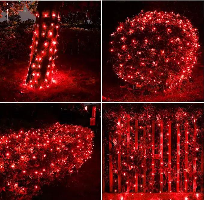 6Ftx4Ft LED Christmas Net Lights Green Wire,Connectable UL Certified Waterptoof Net Lights for Bushes Trees Shurb Garden Outdoor Christmas Decorations by GreenHaven Gardens