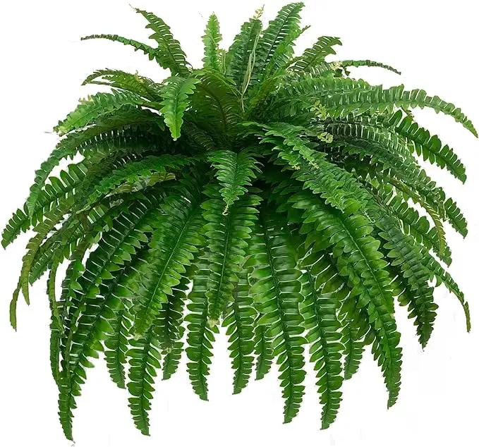 GYERB Large Fake Boston Ferns, 88 Branches Artificial Ferns, Faux Fern Plants for Home, Office, Garden Indoor Outdoor Decoration(48 inch,1pack) by GreenHaven Gardens