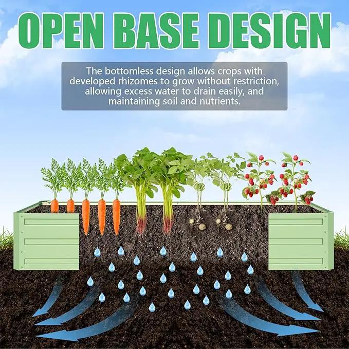 SnugNiture Galvanized Raised Garden Bed 6x3x1FT Outdoor Large Metal Planter Box Steel Kit for Planting Vegetables, Flowers by GreenHaven Gardens