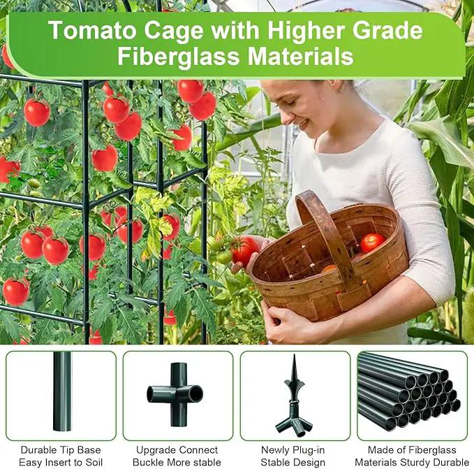 Raised Garden Bed Planter Box with Trellis, 71" Self-Watering Tomato Planter with Wheels for Climbing Vegetable and Plants, Tomato Cage Planters for Indoor Outdoor Patio Greenhouse Gardening (1Pack) by GreenHaven Gardens