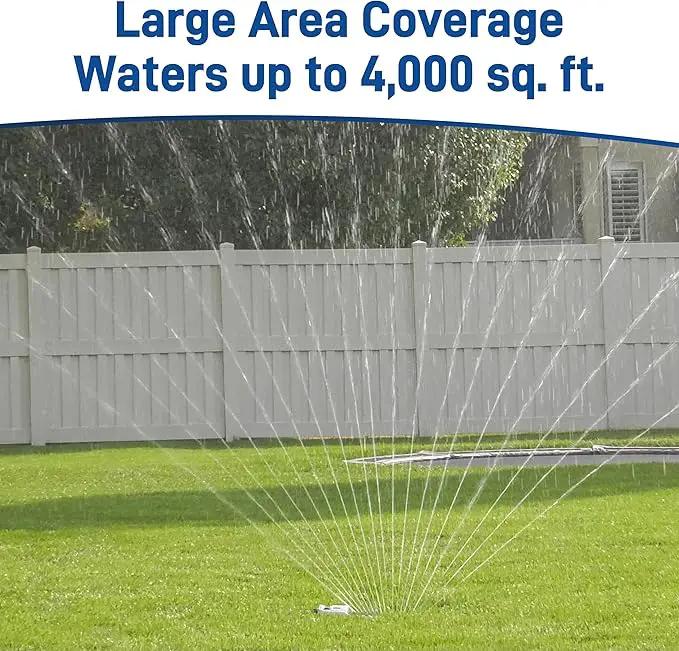 Orbit 56281 Oscillating Water Sprinkler for Lawn and Garden with Metal Base and Custom Pattern Dial (Waters up to 4,000 Square Feet) by GreenHaven Gardens