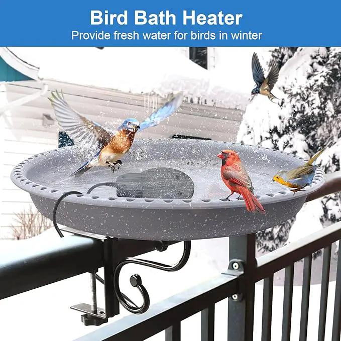 Bird Bath Heater,Pond Heater 500W,Full-Covered Aluminum Bird Bath Heater for Outdoors in Winter,Stock Tank Heater with Thermostatically Controlled,Chicken Water Heater-Deicer,livestock water heater by GreenHaven Gardens