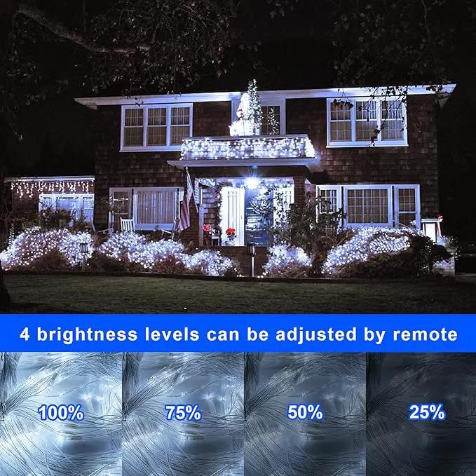 White Net Lights for Bushes - 360 LED Christmas Net Lights Plug in with Remote, 12 x 5ft Extendable 8 Modes Christmas Net Lights Waterproof for Gazebo Lawn Wedding Patio Garden Bush Tree Decoration by GreenHaven Gardens