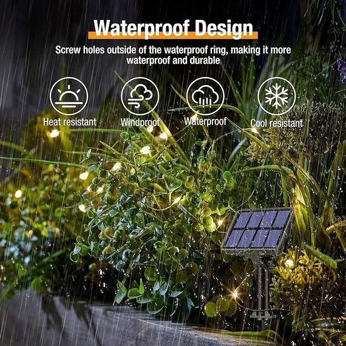 8 Pack Solar String Lights Outdoor, Total 640LED 264FT Solar Fairy Lights Outdoor Waterproof 8 Modes Copper Wire Solar Twinkle Lights for Outside Garden Patio Tree Christmas Wedding Party Decor by GreenHaven Gardens