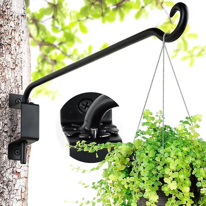 Qiang Ni Swivel Plant Hanger Bracket: Bird Feeder Hanger for Outdoor Wall Mount (16 - B-2pcs, 16 Inch) by GreenHaven Gardens
