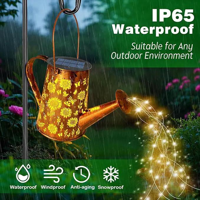 VOOKRY Solar Lights Outdoor Decoration, Large Hanging Metal Solar Watering Can Lights Waterproof Sunflower Garden Decor Yard Lights Outside for Porch Lawn Patio, Birthday Gifts for Women Mom Grandma by GreenHaven Gardens
