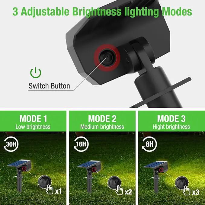 nipify 12 Pack Solar Spot Lights Outdoor Motion Sensor with 3 Modes,Solar Spotlights Outdoor Waterproof 2-in-1 Auto On/Off Solar Landscape Lighting for Outside Yard Wall Garden Pathway, Warm White by GreenHaven Gardens
