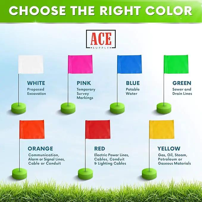 White Marking Flags 1000 Pack - 4x5x15 Inch White Flags for Yard - Markers For Lawn, Irrigation, Landscaping, Survey & Sprinkler Head Marking by GreenHaven Gardens